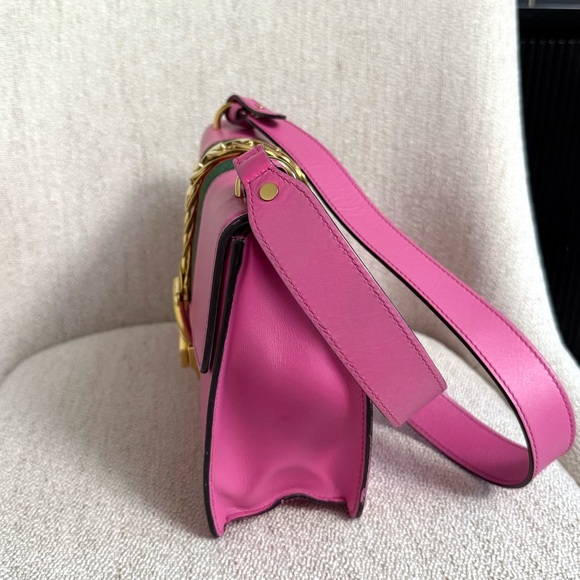 Authentic Gucci Sylvie Leather Shoulder Bag pink leather - Picture 11 of 16